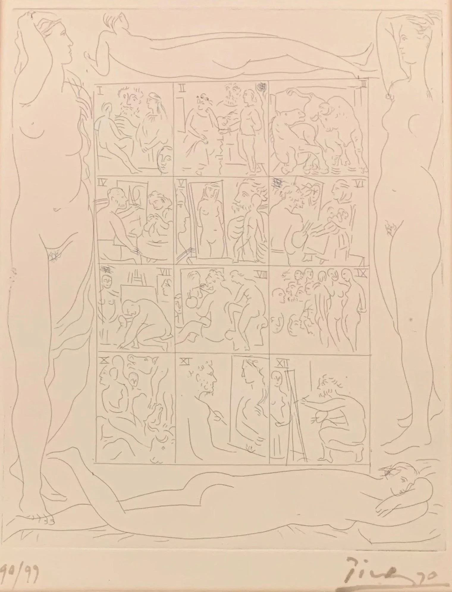  Table des Eaux-Fortes 
Etching
14 ½ x 11 ½ inches