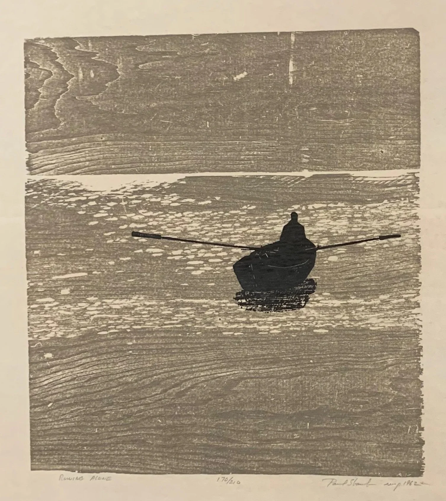  Rowing Alone, 1962 
Woodblock
13 ½ x 12 inches