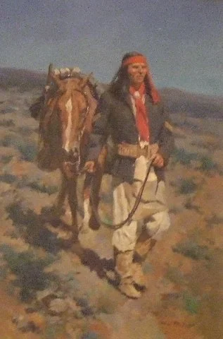  The Apache 
Oil on canvas
30 x 20 inches