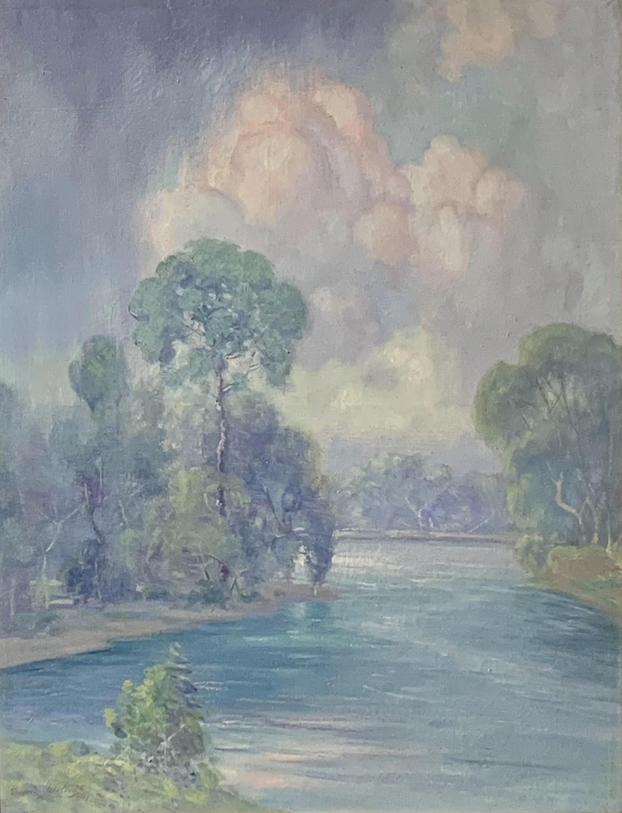  River Scene, 1918 
Oil on canvas
29 x 22 ½ inches