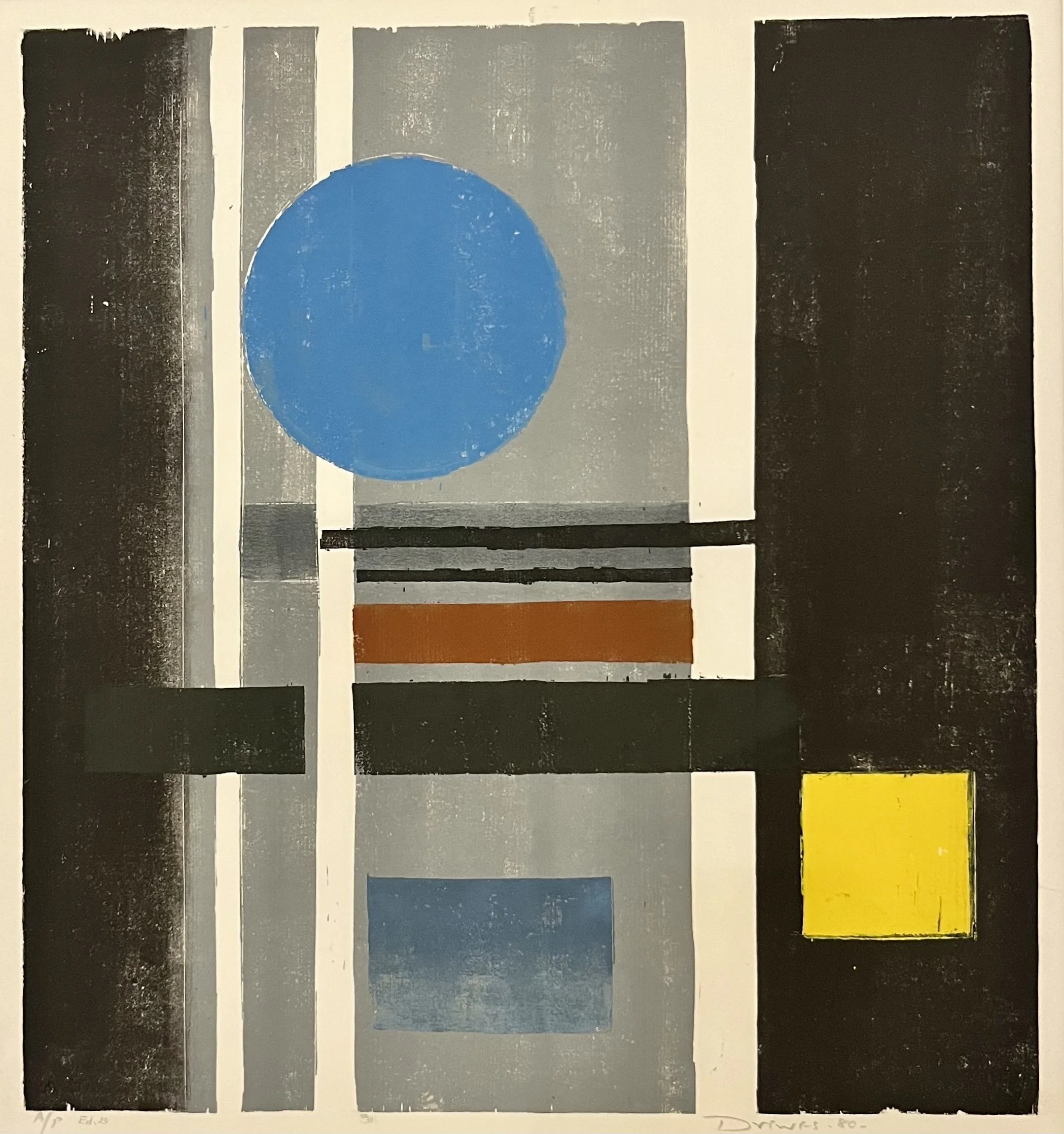  Circle and Square 
Color woodcut
19 x 17 ½ inches