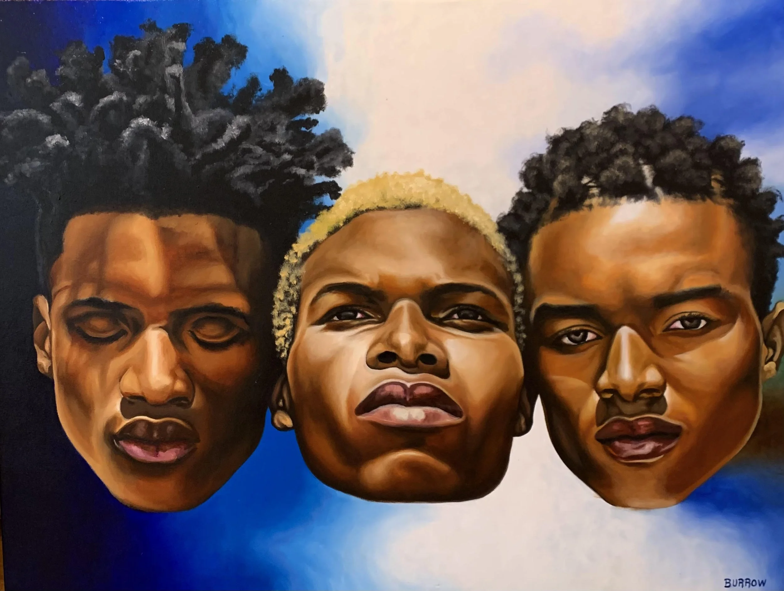  The Dreamer, The Believer, The Realist  (Sold)
Oil on Canvas
30 x 30 inches