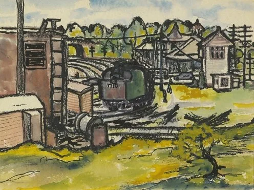  Train Yard, 1893 
Watercolor
12 x 16 inches