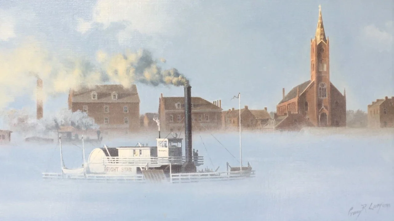  Bright Star, Early Morning in Washington Missouri 
Oil on canvas
11 ½ x 19 ½ inches