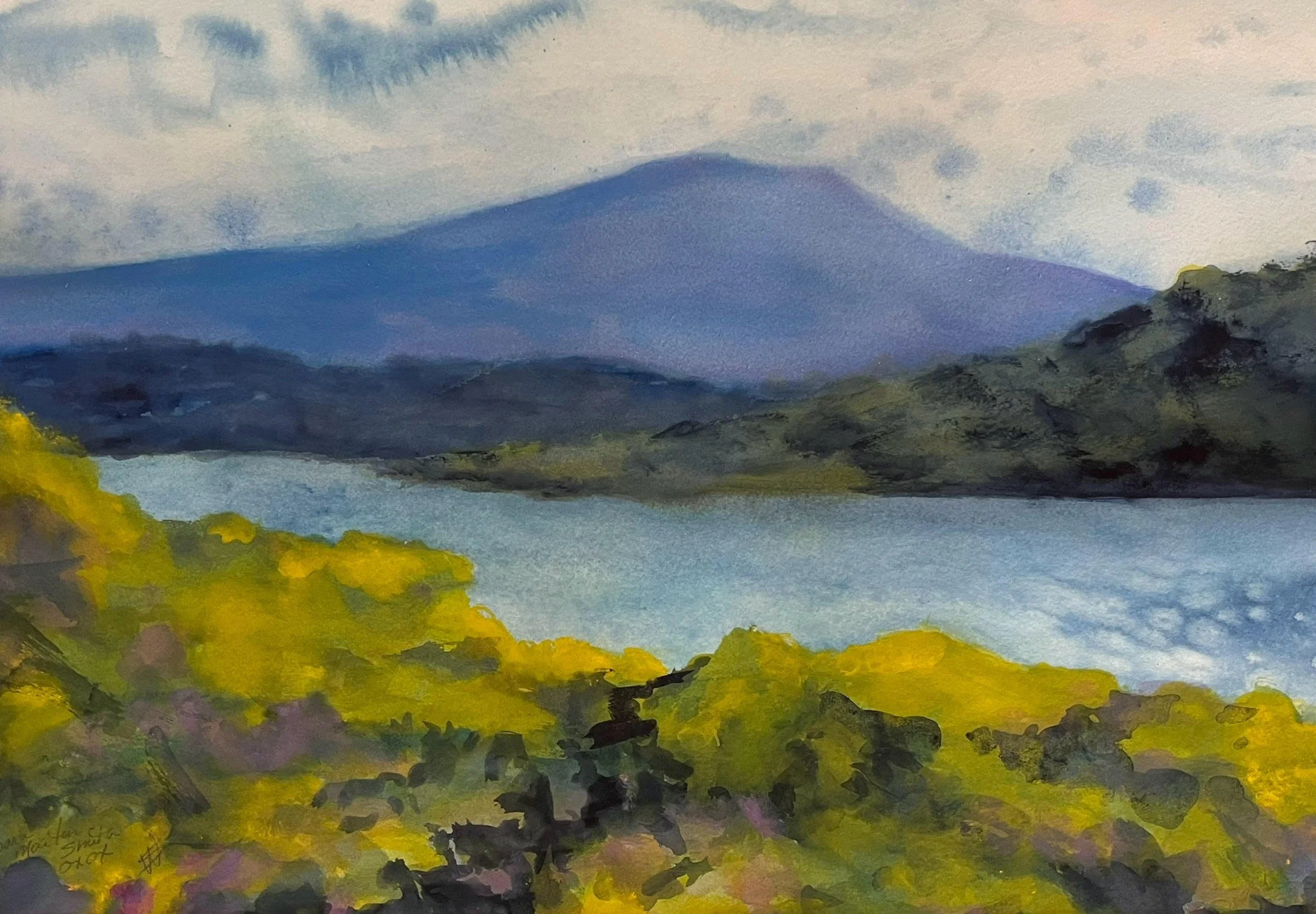  Racquet Lake View of The Blue Mountain 
Watercolor
22 x 29 ½ inches