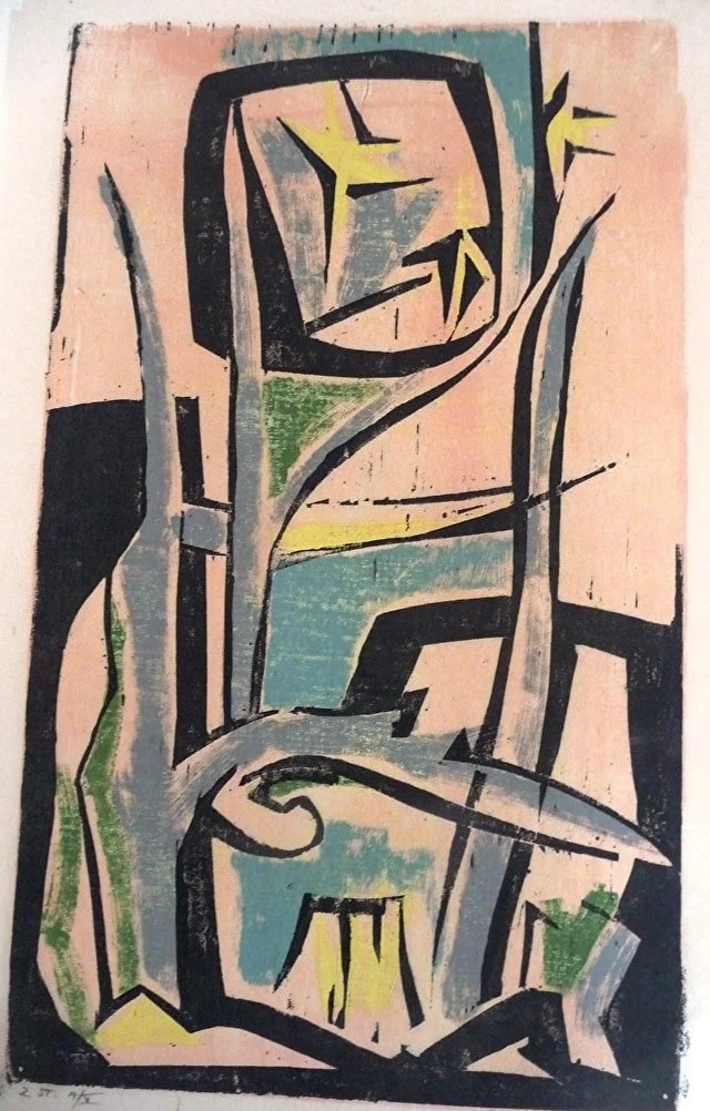  Floating Seeds I, 1951 
Color Woodcut
16 x 9 ½ inches