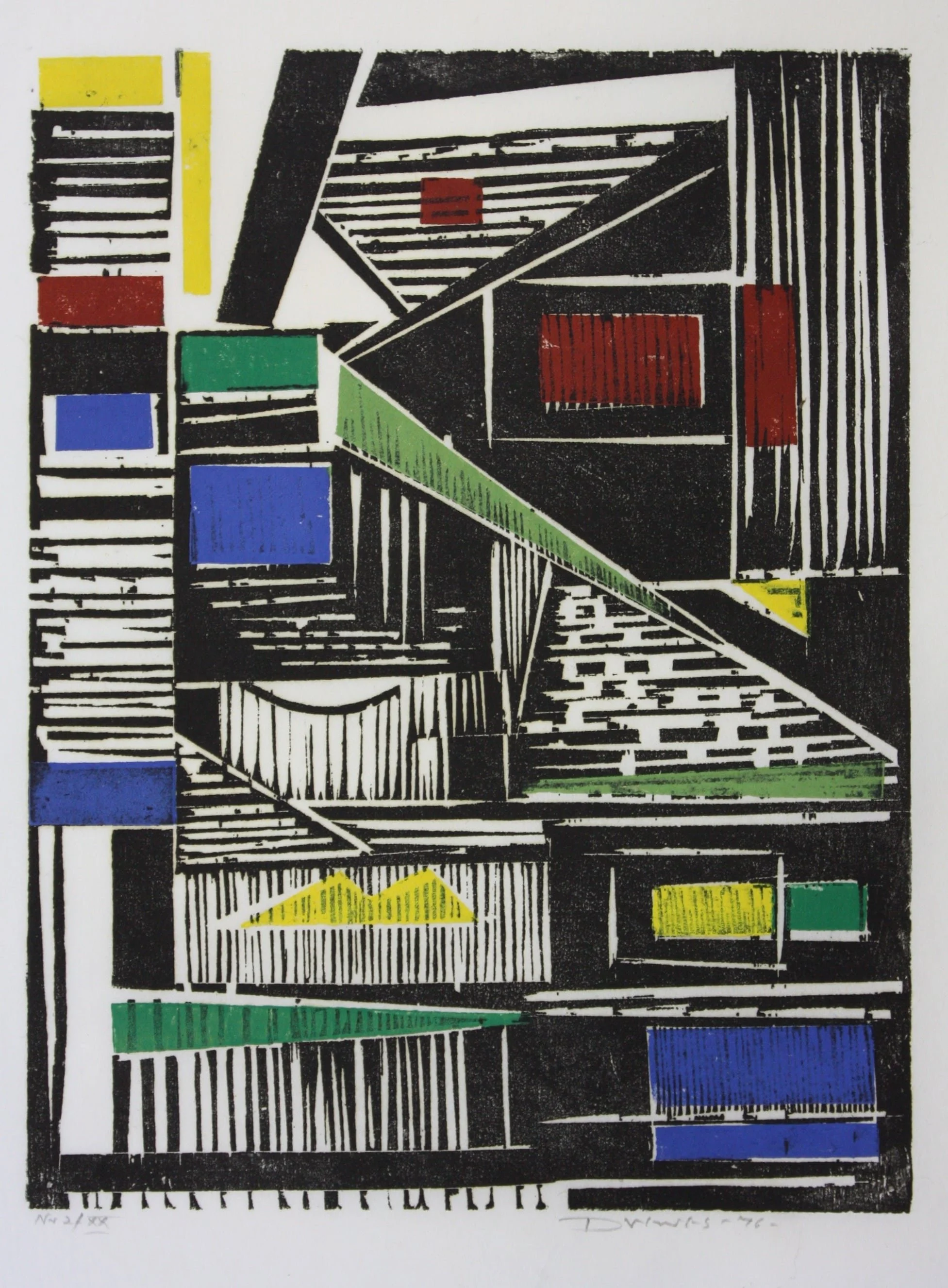  Entanglement, 1976 
Color Woodcut
14 ½ x 11 inches