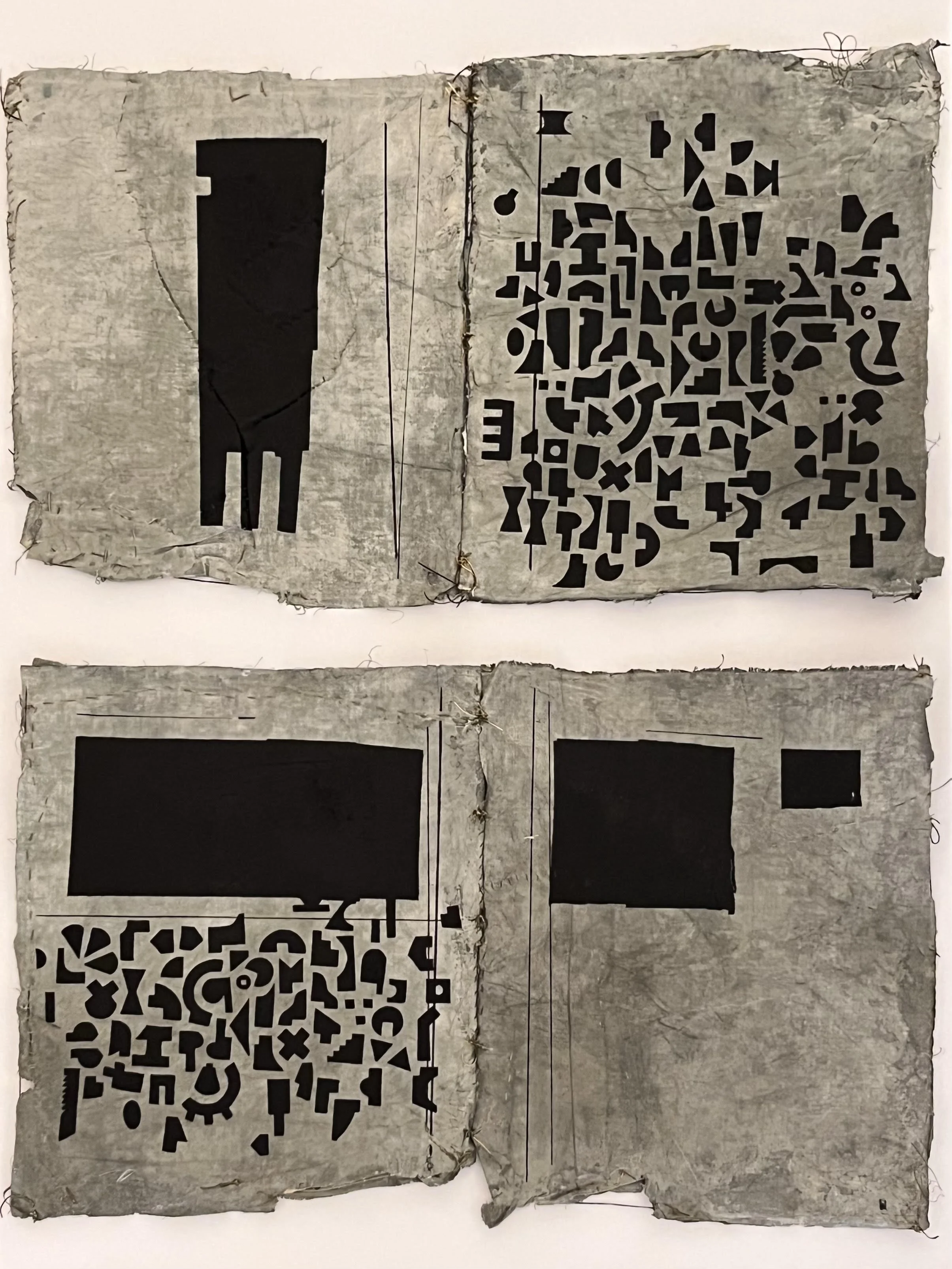  Black & Gray 
Painted canvas cutouts
25 x 39 inches