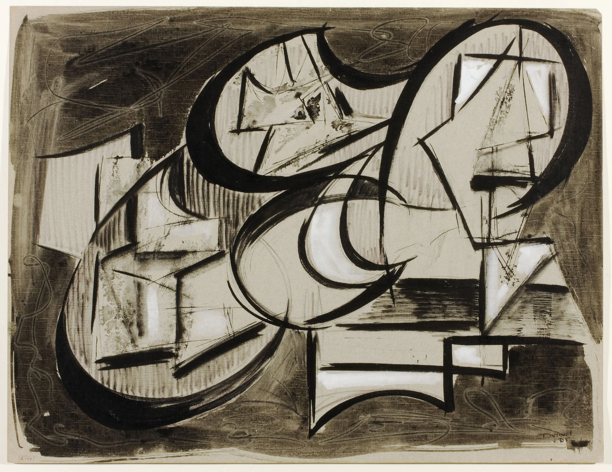  A294, 1945 
Ink and gouache on paper
20 x 26 inches