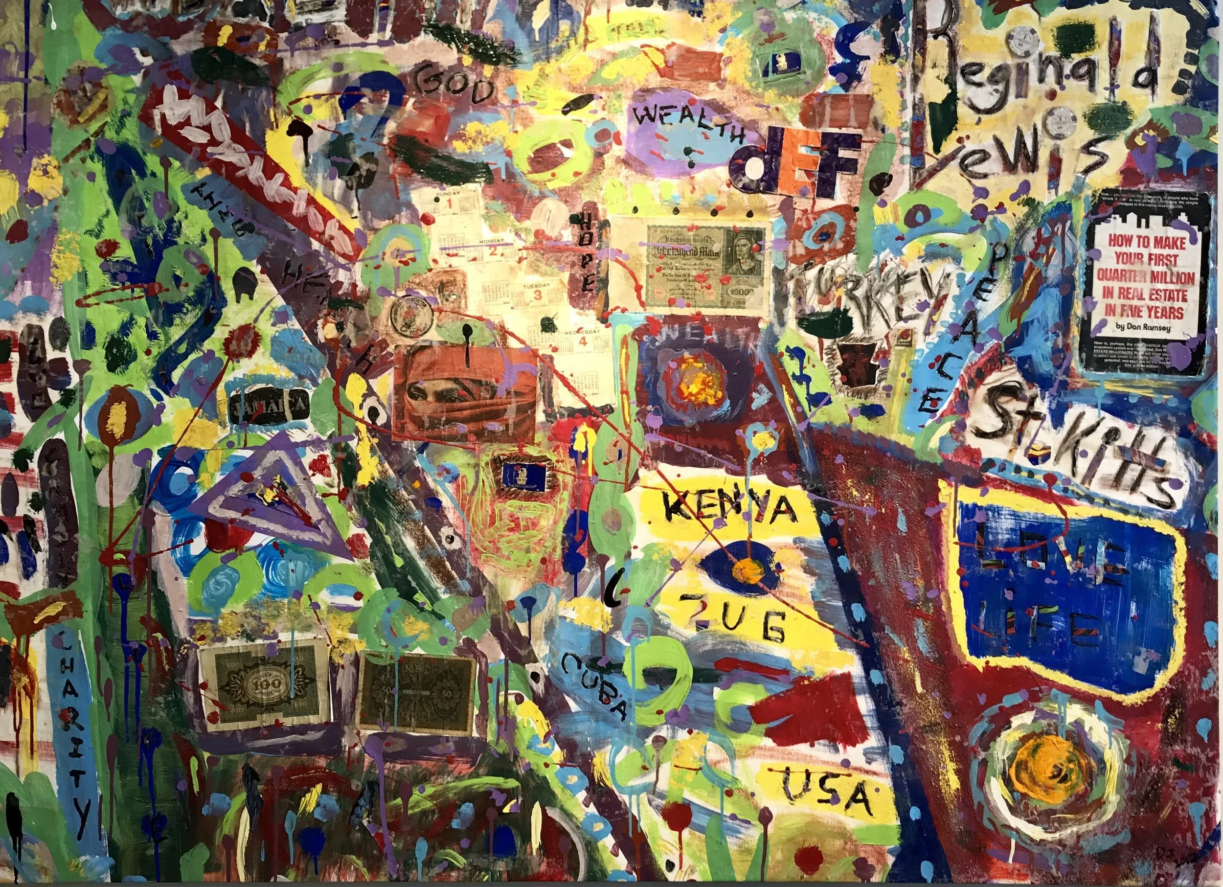  Reginald Lewis 
Mixed media on canvas
45 x 62 inches