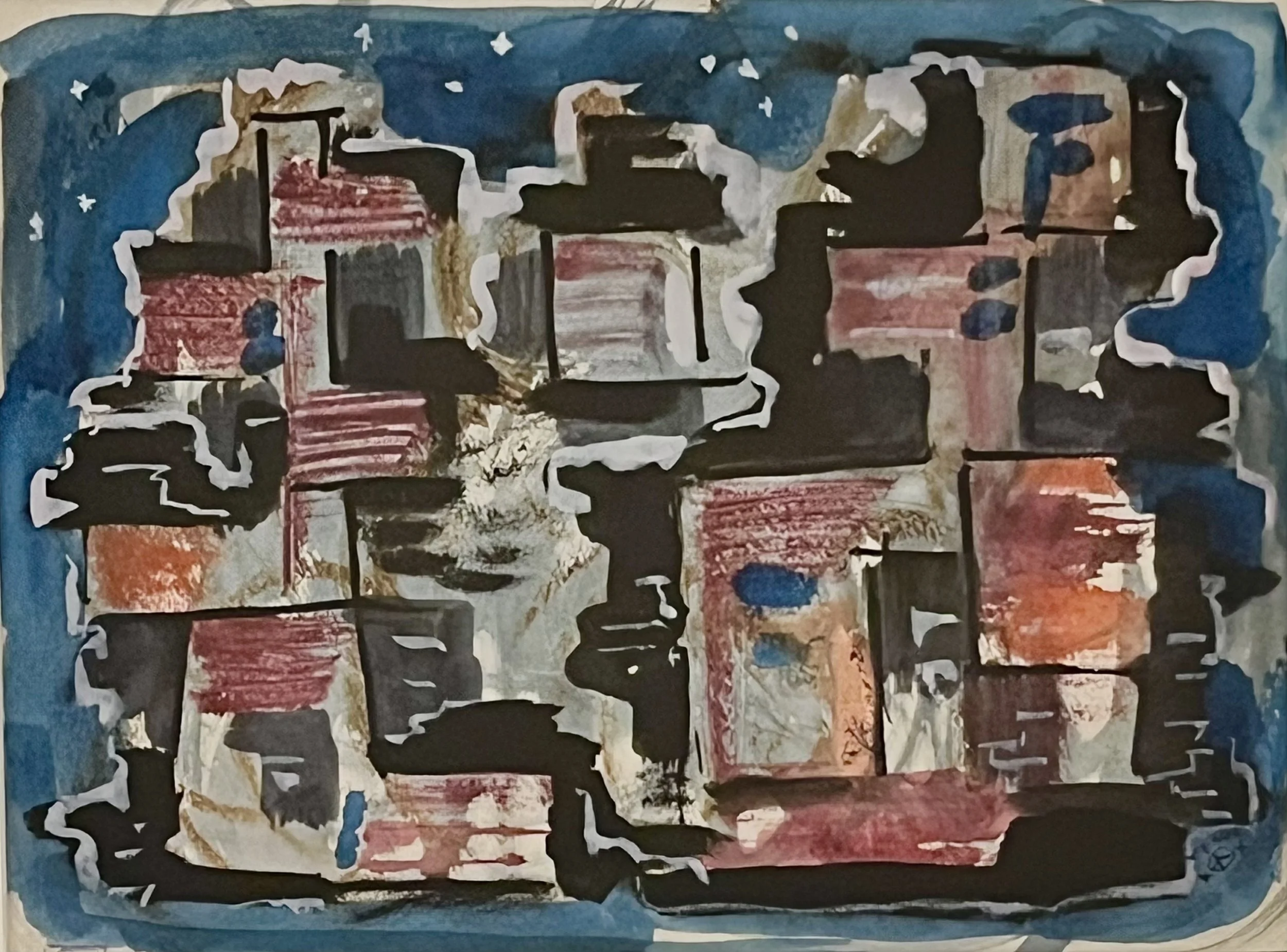  Ruined Buildings, 1944 
Gouache on paper
9 x 11 ½ inches