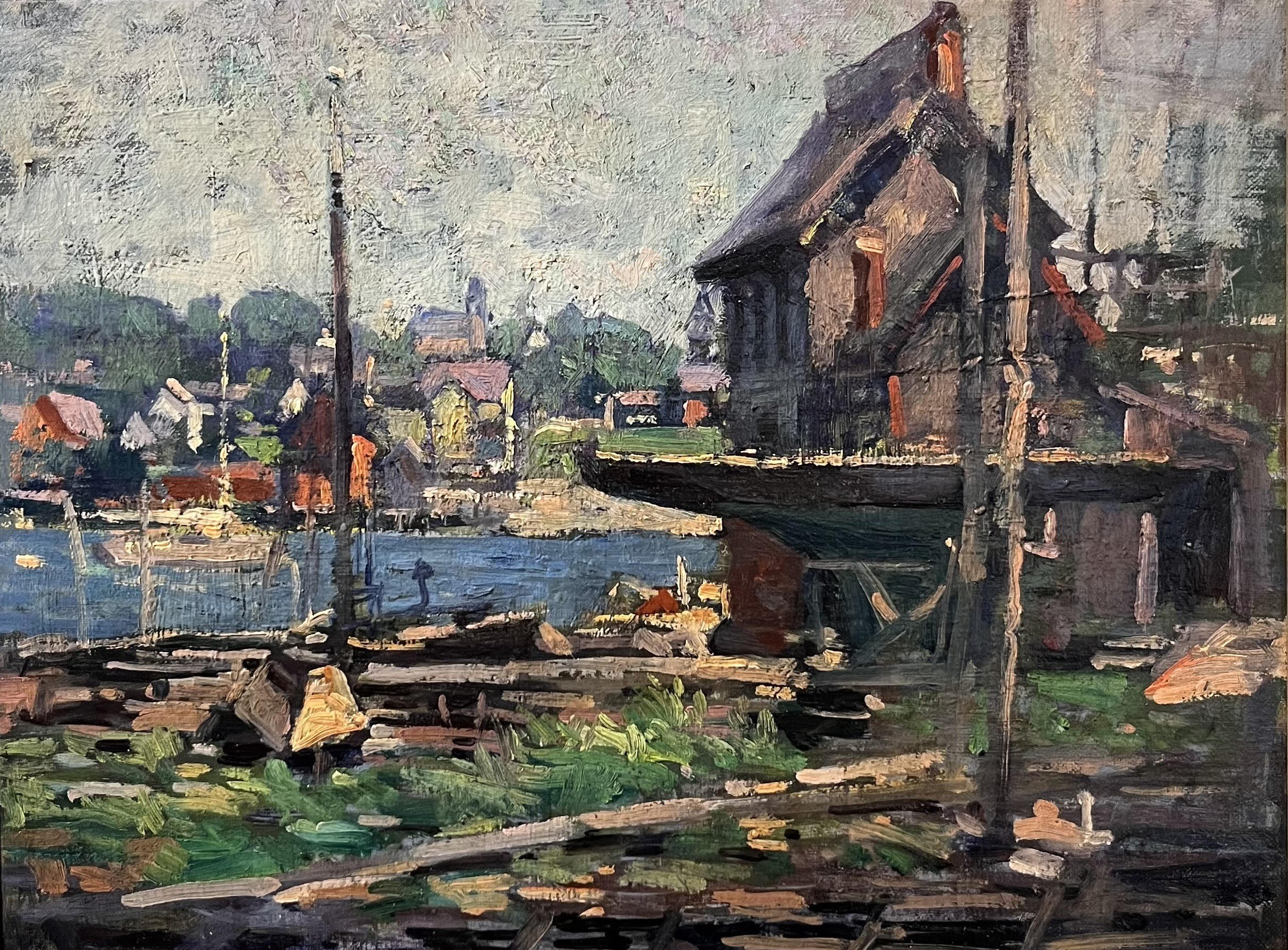  The Harbor 
Oil on canvas
11 x 15 inches