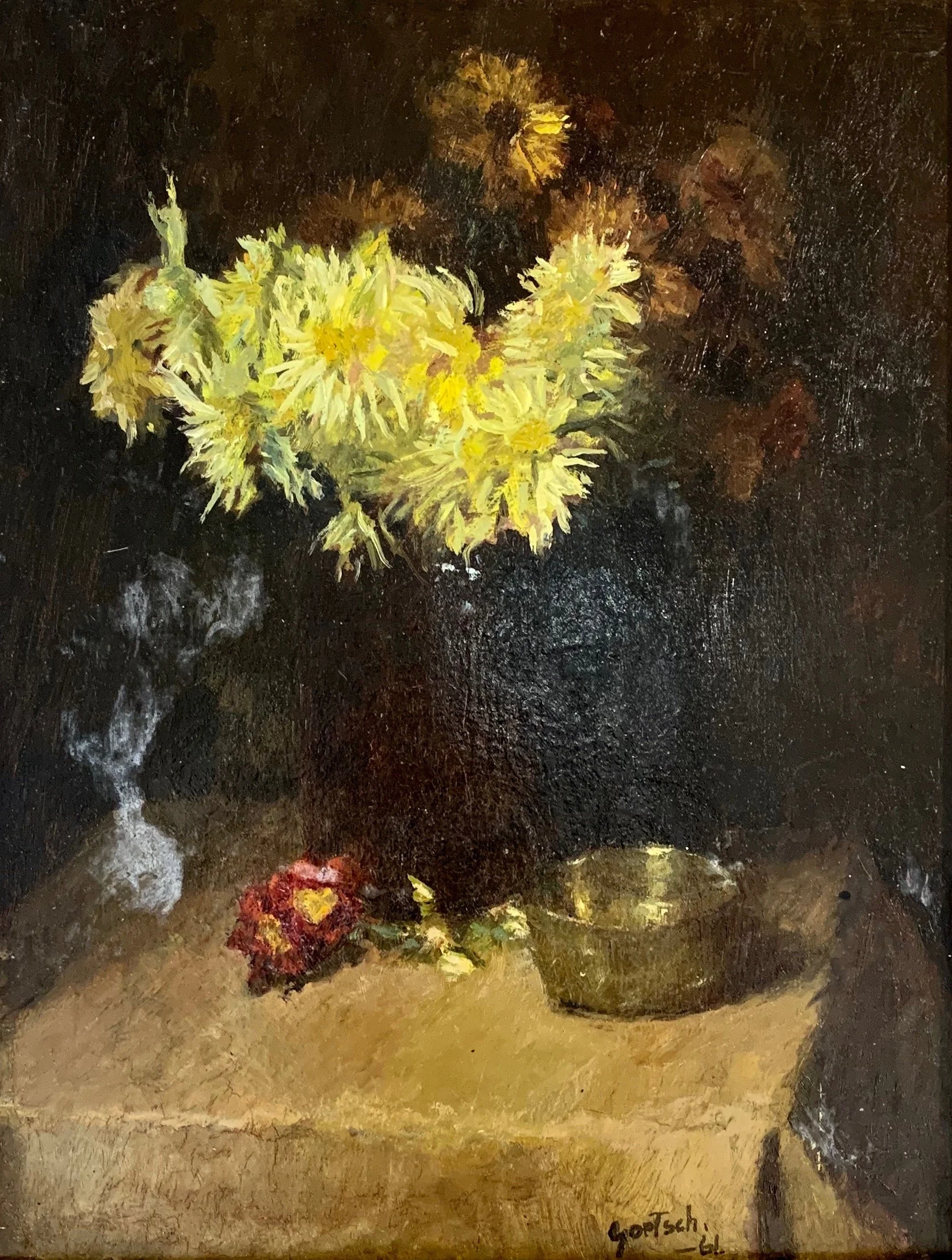  Floral Still Life 
Oil on panel
17 x 14 ½ inches