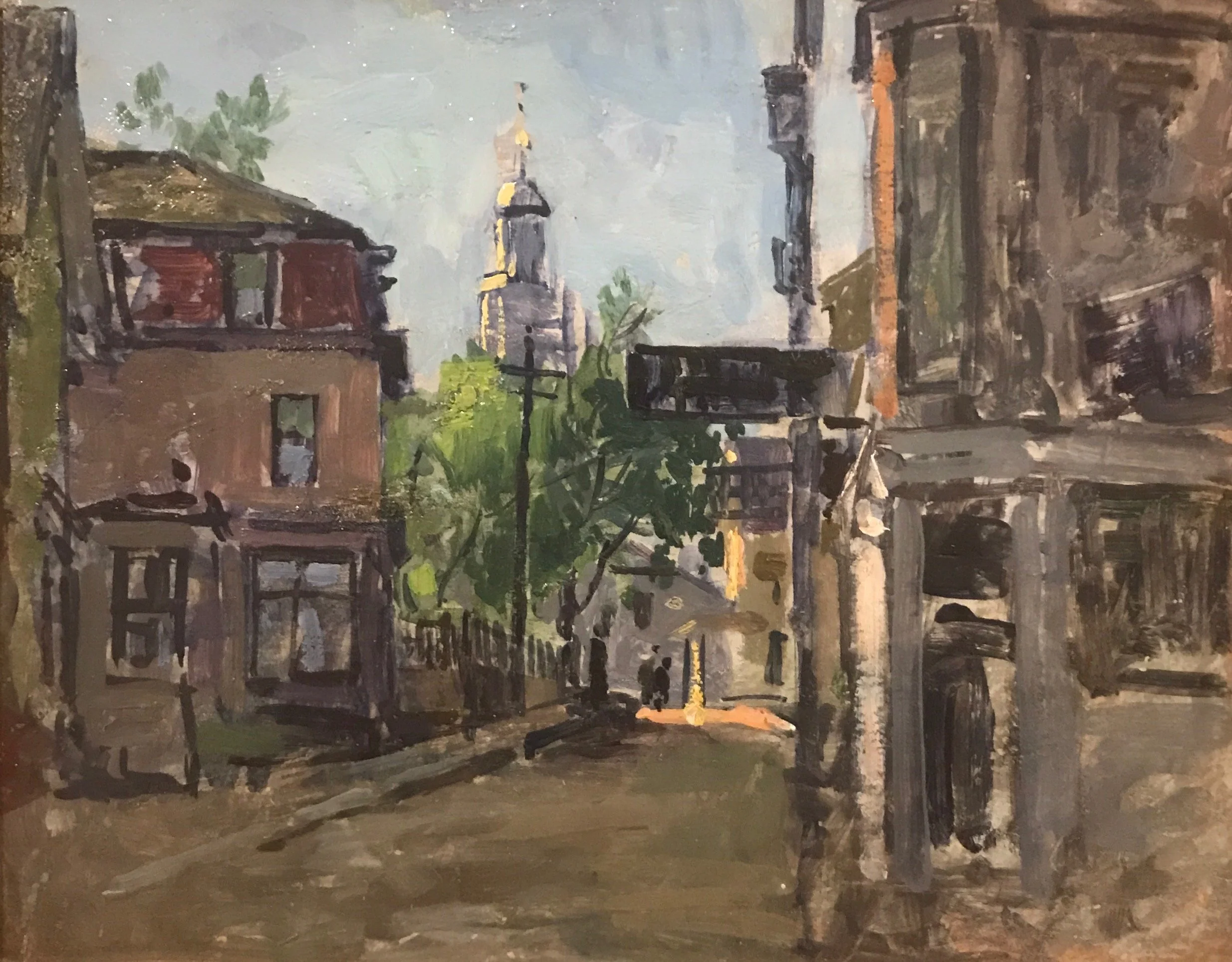  Gloucester Church 
Oil on board
8 x 10 inches
