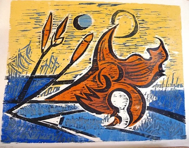  Death of a Day Lilly I, 1954 
Color Woodcut
19 x 23 inches