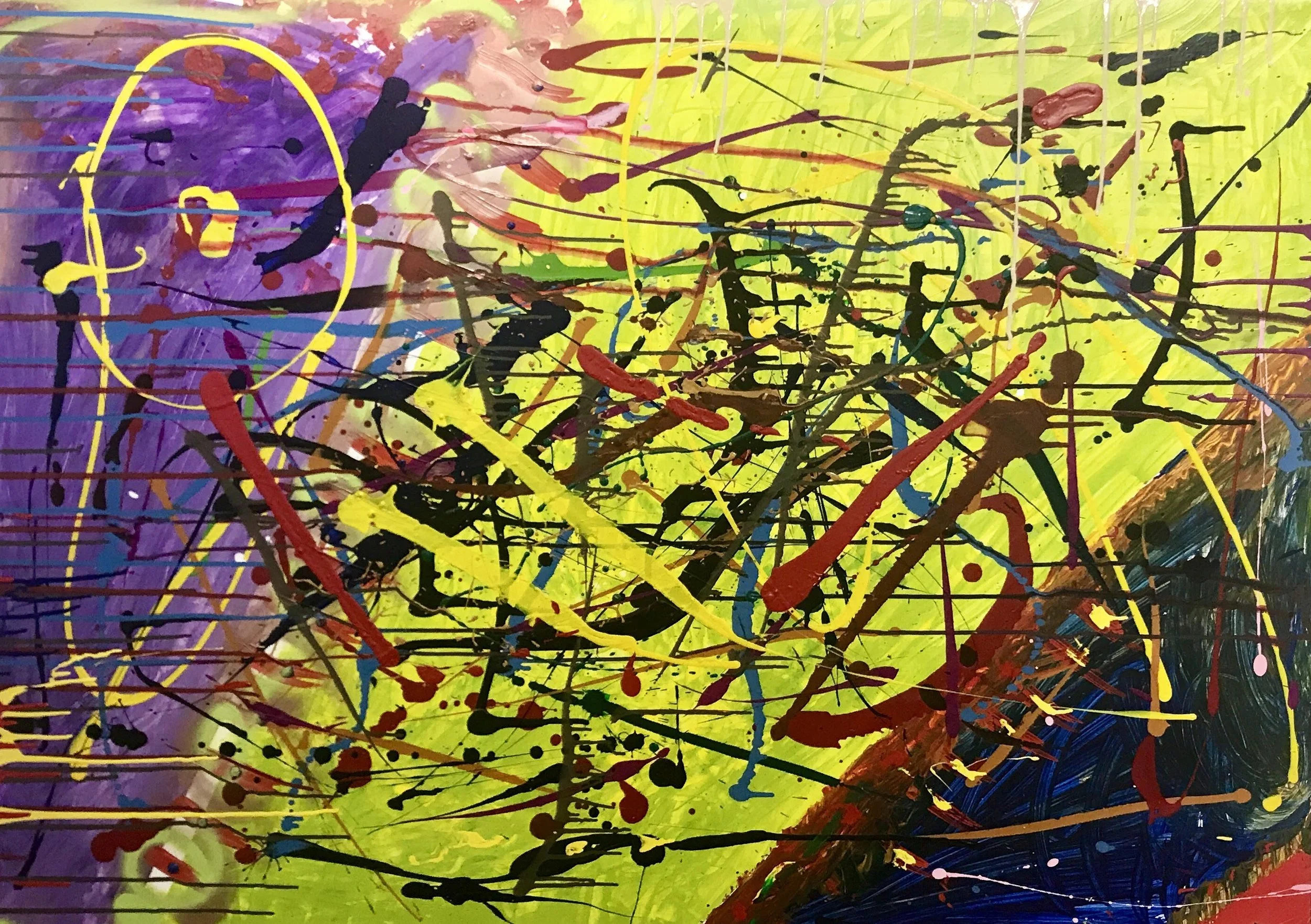  Neon Lights 
Acrylic on canvas
38 x 54 inches