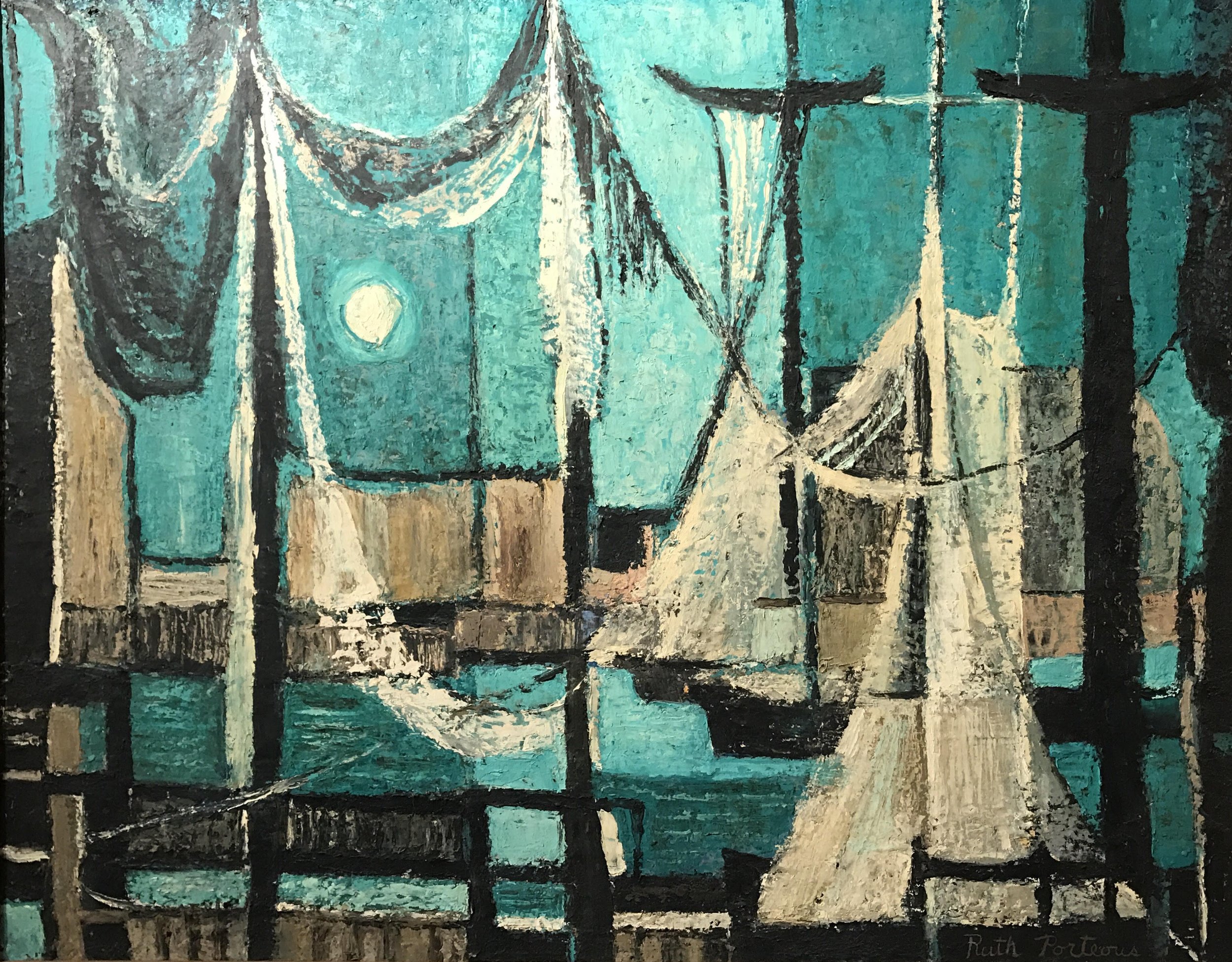  Night Harbor 
Oil on board
21 x 27 inches