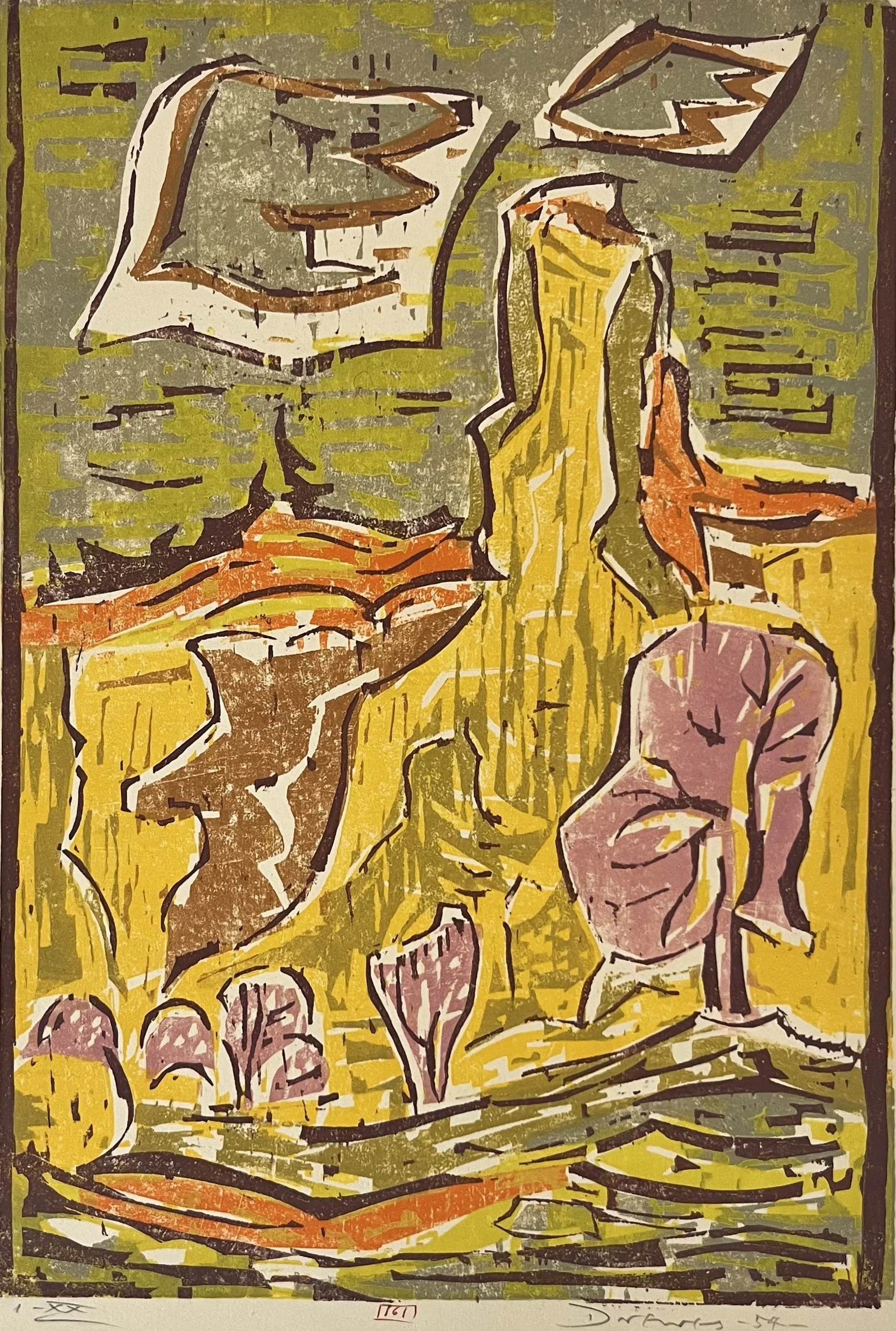  Mississippi Bluffs II 
Color woodcut
17 x 11 ½ inches