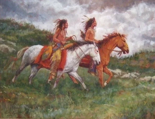   Warriors on the High Plains, 2006 
Oil on panel
18 x 24 inches