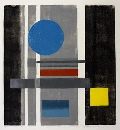  Circle and Square 
Woodblock print