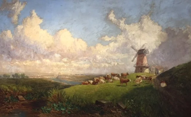  Returning Home (Approaching Storm in the Netherlands) 
Oil on canvas
34 x 54 inches