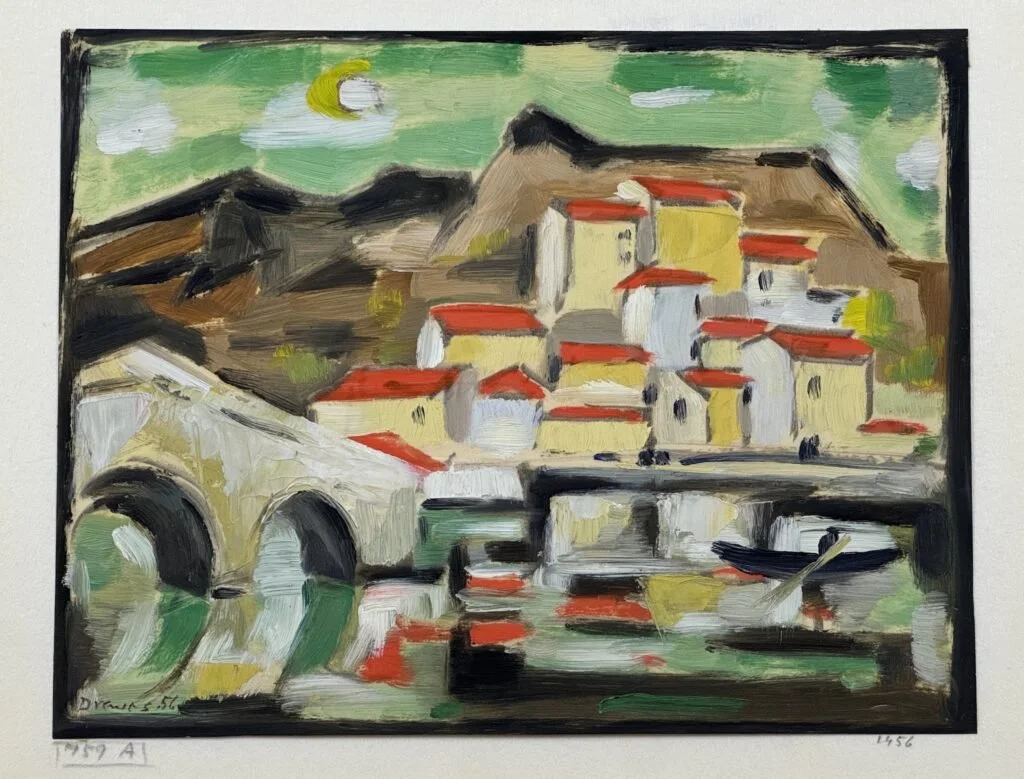 Spanish Town, 1956 
Gouache on paper
8 ¼ x 10 ½ inches
