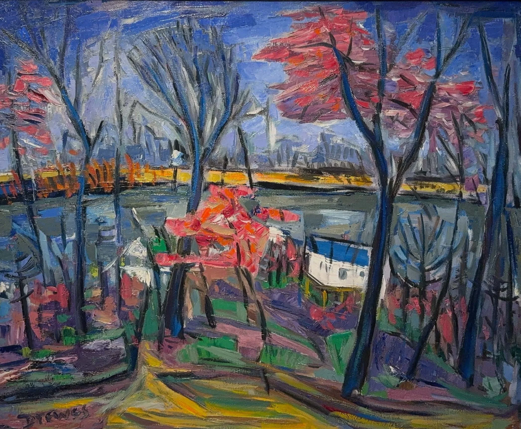  Spring on the Mississippi, 1956 
Oil on canvas
28 ½ x 35 ½  inches