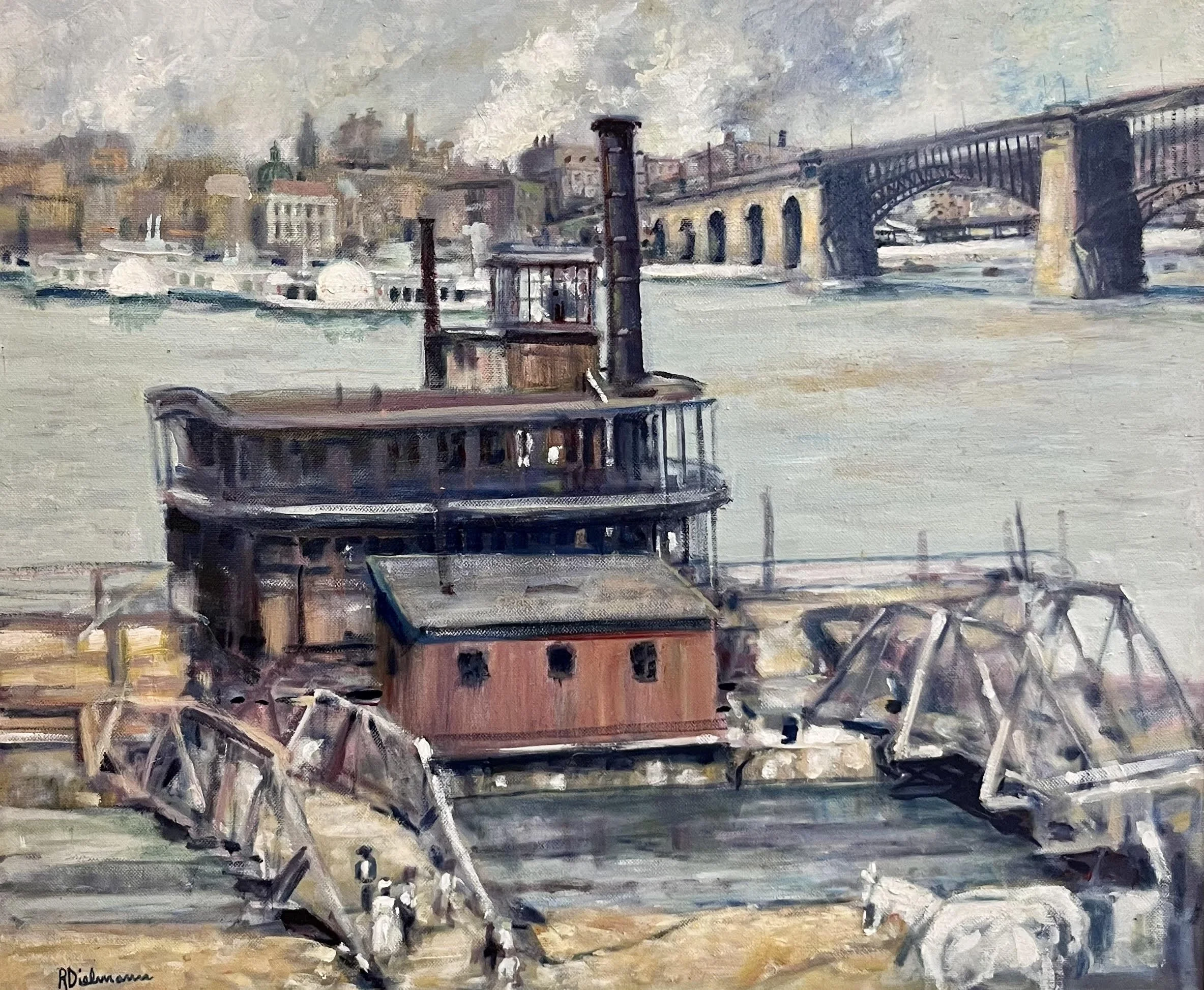  Eads Bridge 
Oil on canvas
20 x 24 inches