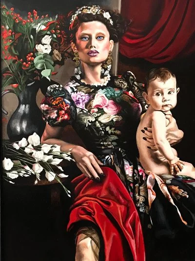  Madonna and Child   (Sold) 
Oil on canvas
43 x 32 inches