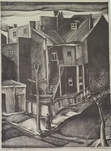  Wright and Blair Street, St. Louis, 1925   (Sold) 
Lithograph
17 x 12 inches