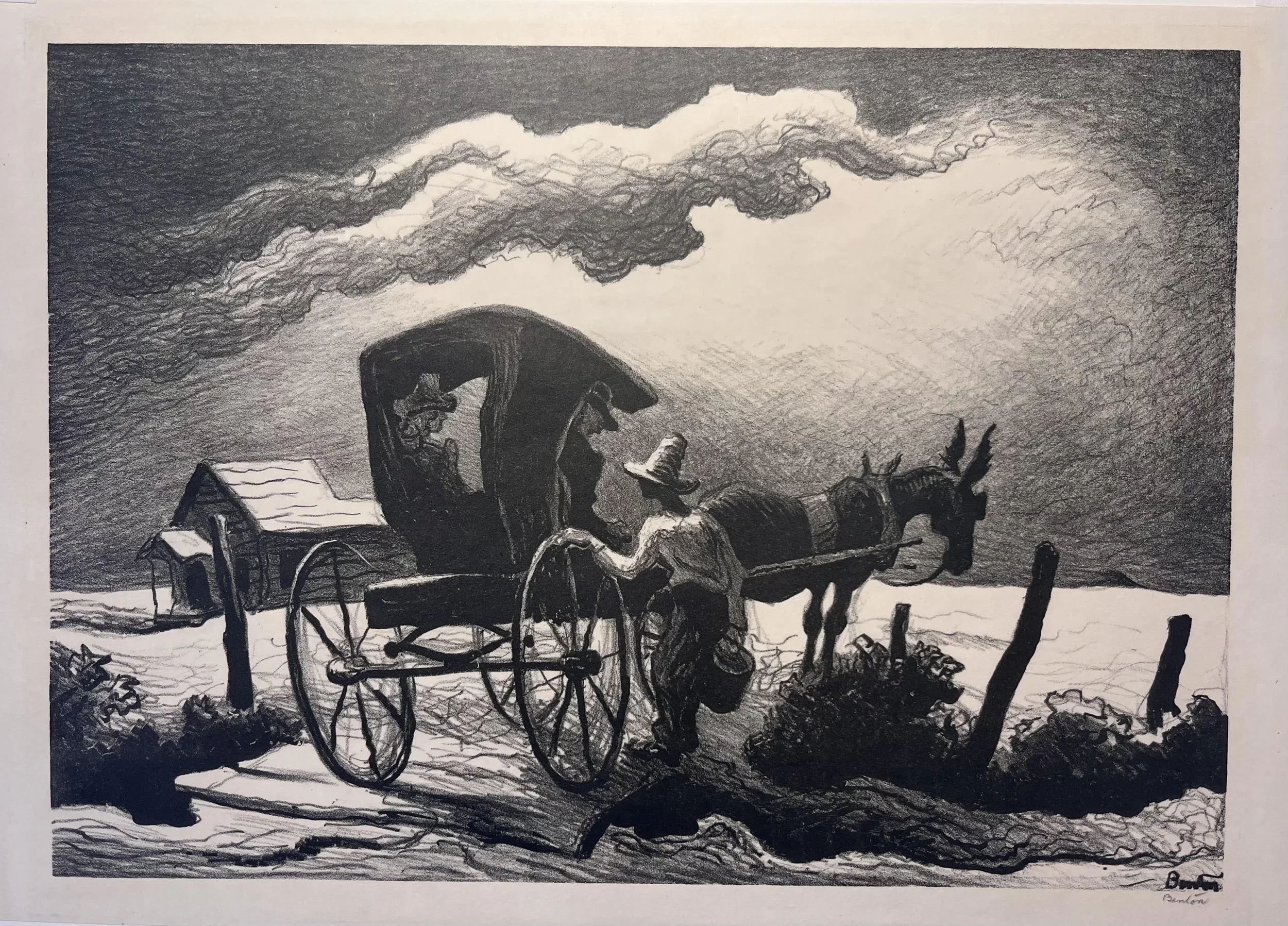  Gateside Conversation, 1946 
10 ¼ x 14 ⅜ inches
