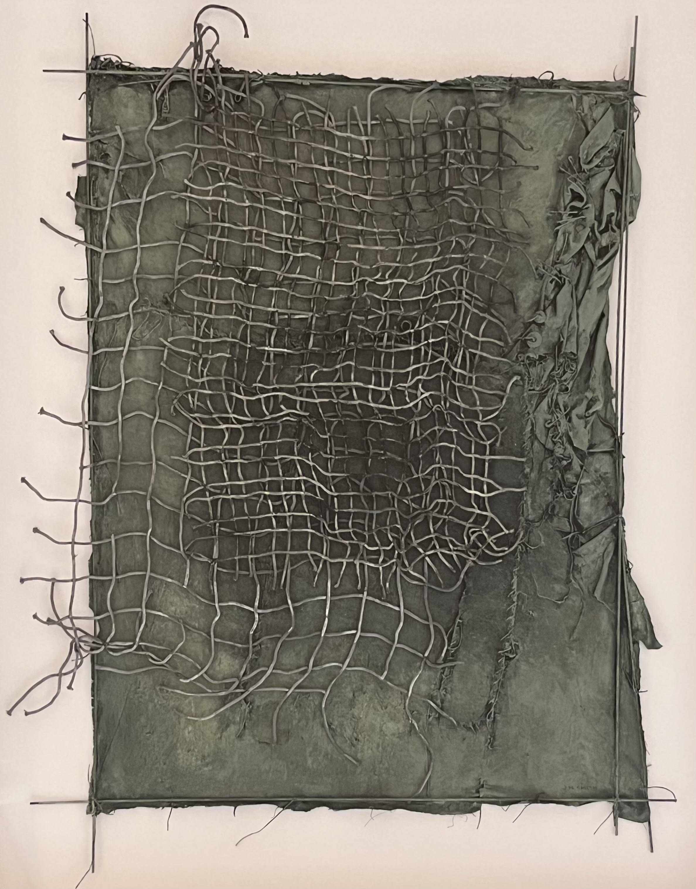  Green Net 
Painted canvas with netting
49 ½ x 38 ¼ inches