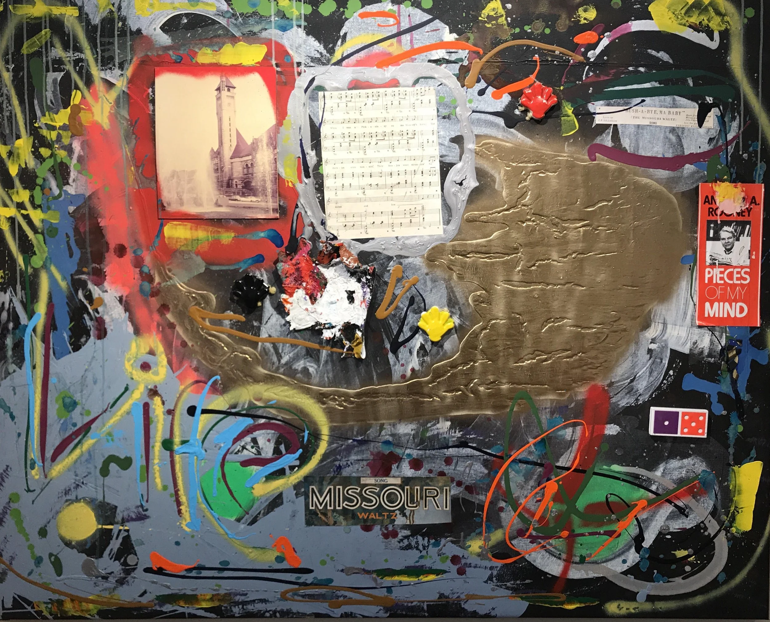  University of Missouri 
Mixed media on canvas
42 x 43 inches