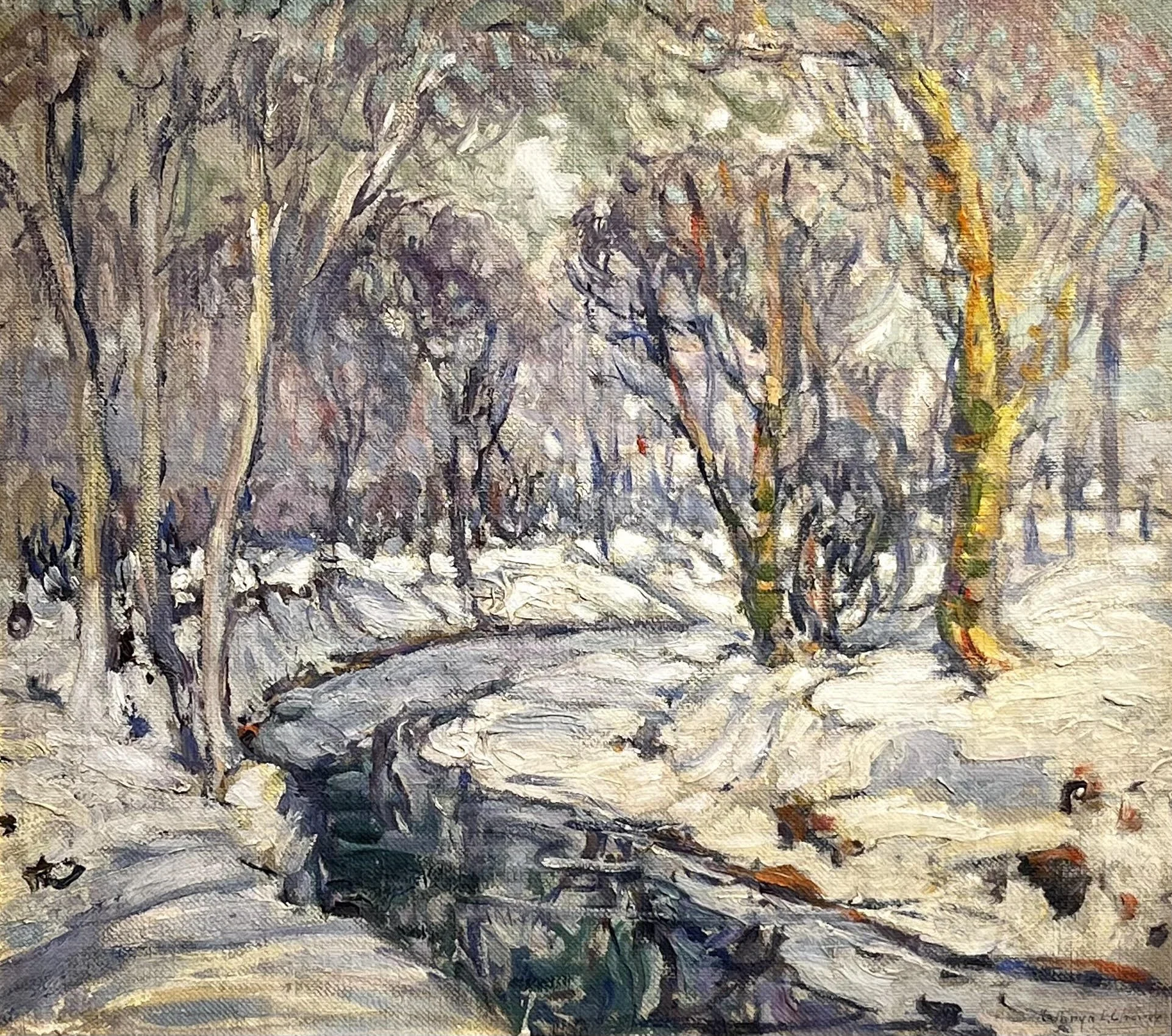  Winter Scene I 
Oil on canvas
15 x 17 inches