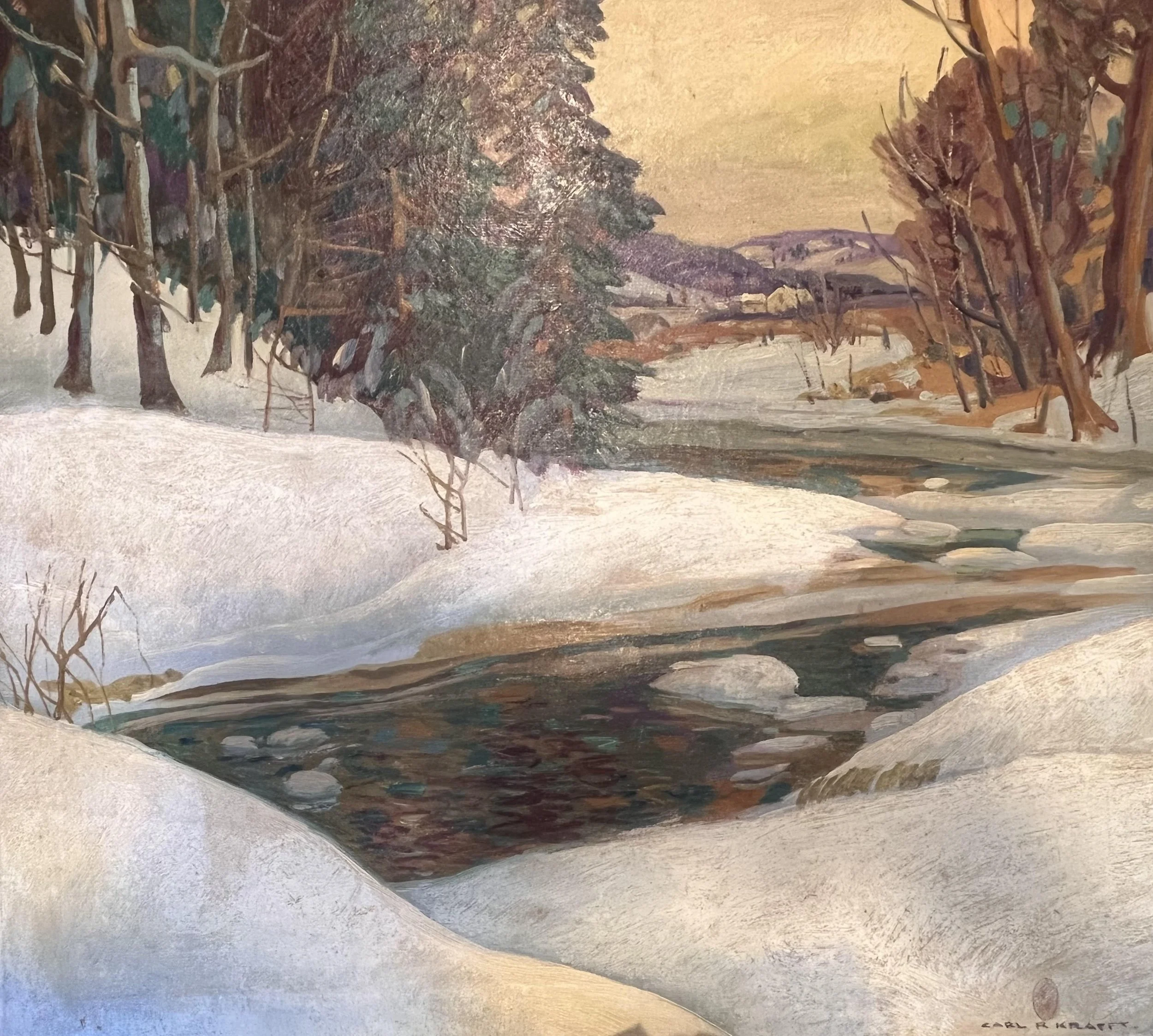  Ozark Winter 
Oil on canvas
24 x 27 inches