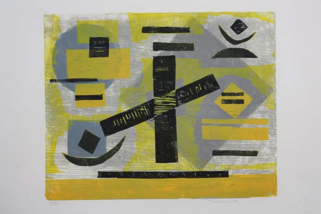  Trespassing, 1984 
Color Woodcut
11 x 14 inches