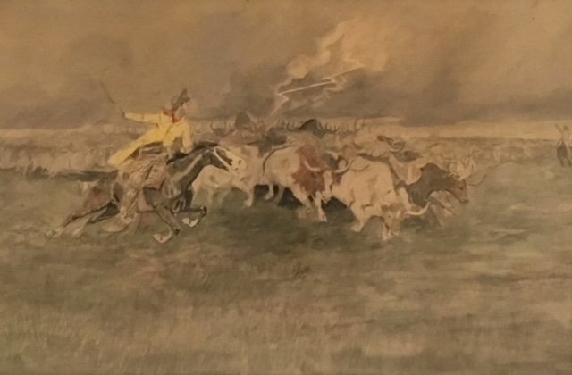  The Stampede, 1889 
Watercolor on paper
20 x 30 inches
