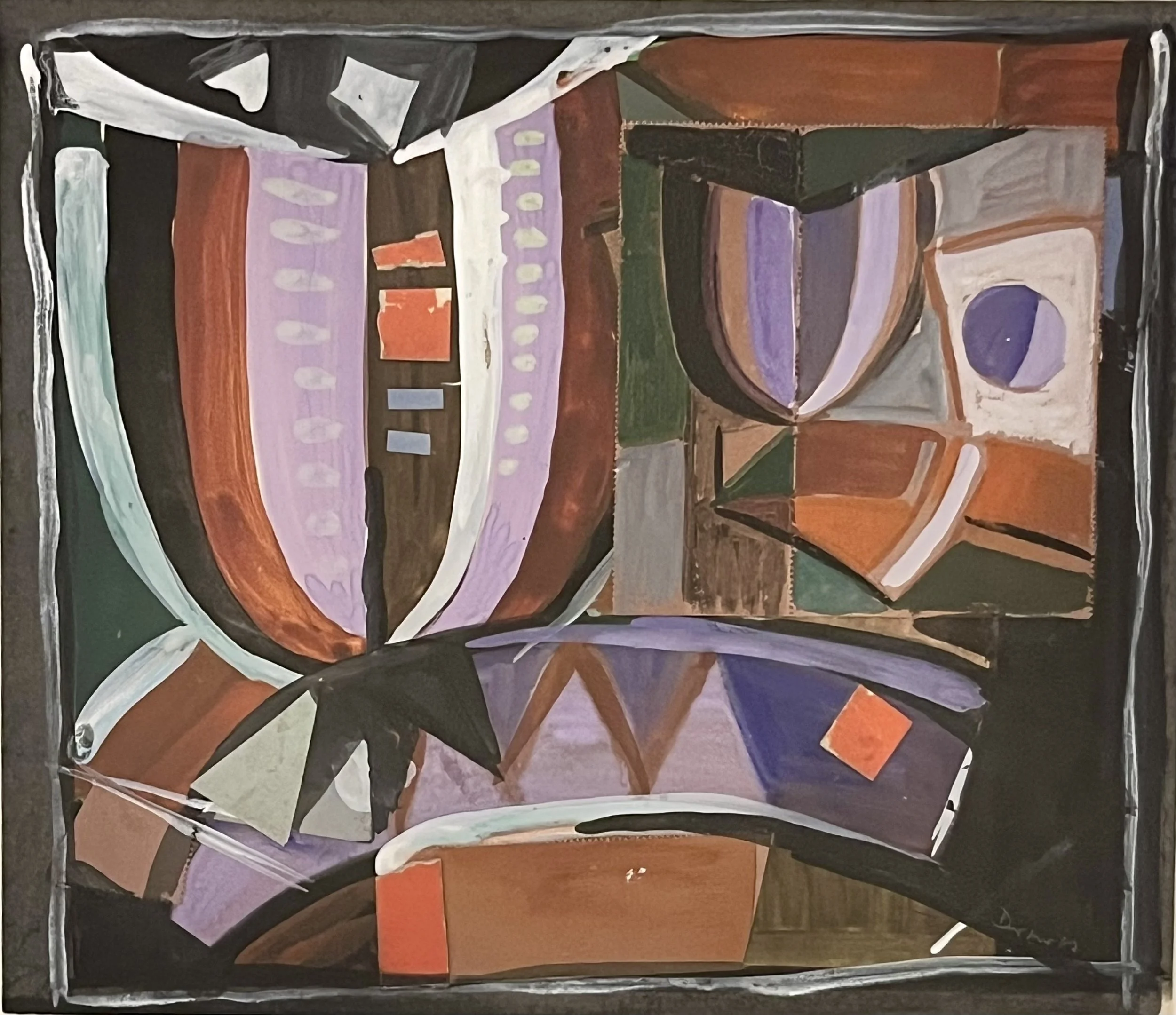   Untitled  (Purple and Red Jester)  
Gouache on paper
10 ½ x 12 inches