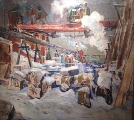  Stone Industries, 1924   (Sold) 
Oil on canvas
44 x 39 inches