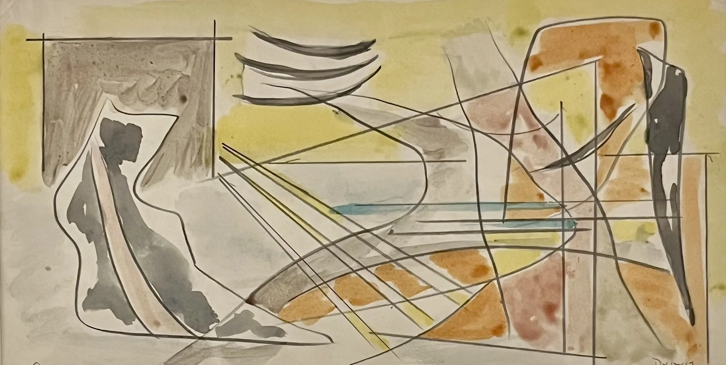  A124, 1942 
Gouache on paper
6 ½ x 12 inches