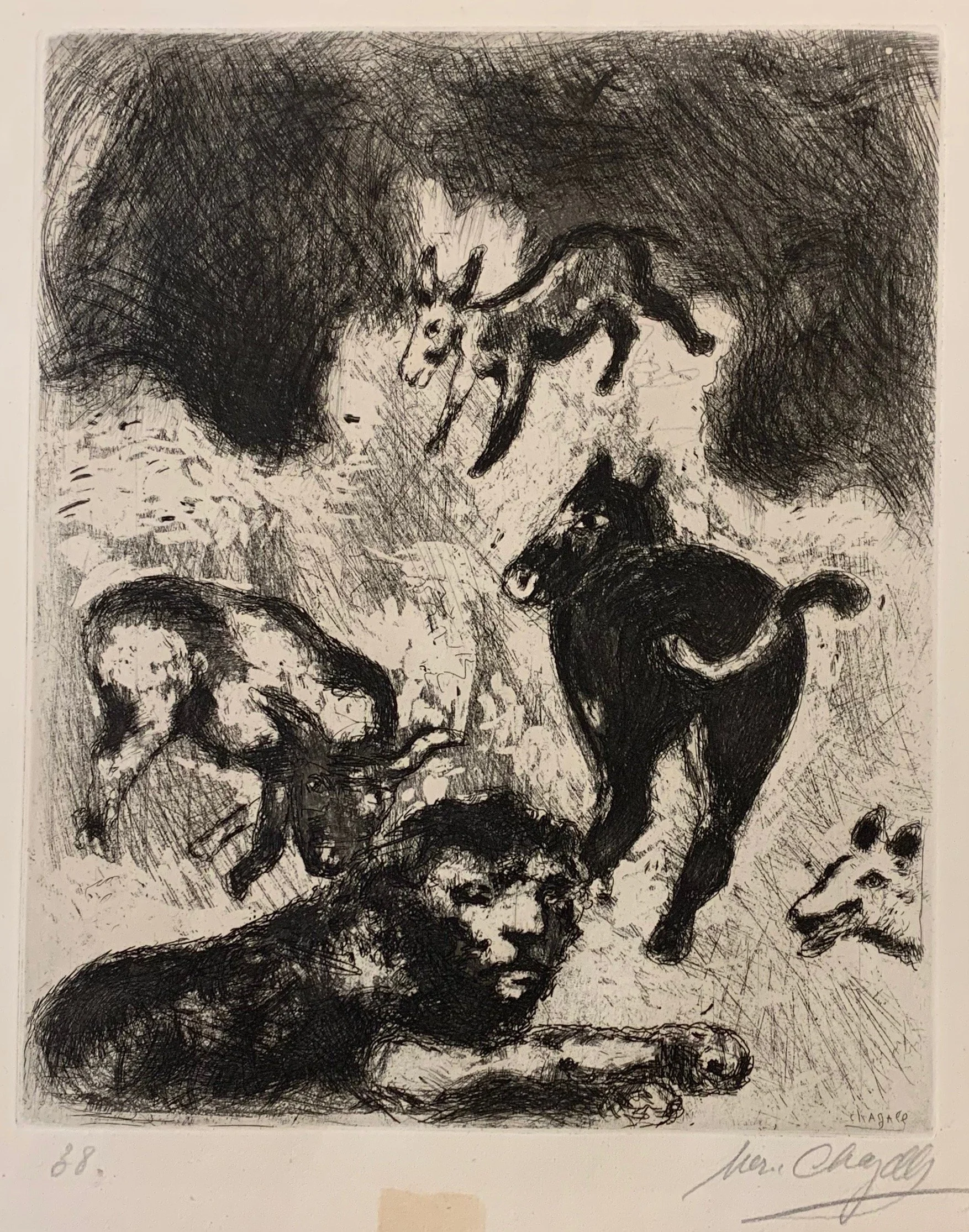  Le Lion Devenu Vieux, 1952 
Etching
11 ¾ x 9 ½ inches