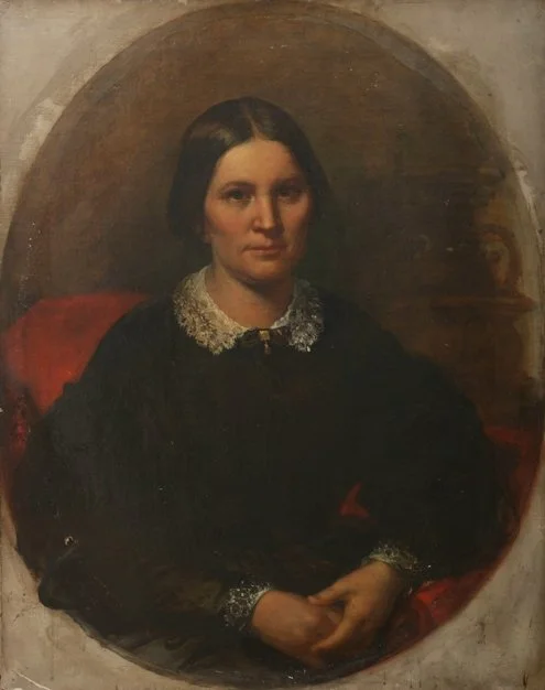  Portrait of Mrs. Justine Clermont 
Oil on canvas
34 x 27 inches