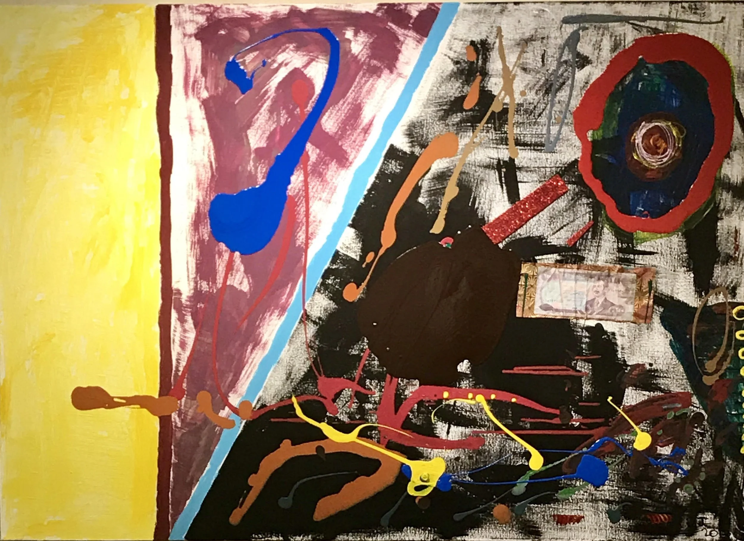  Saddam 
Mixed media on canvas
38 x 54 inches