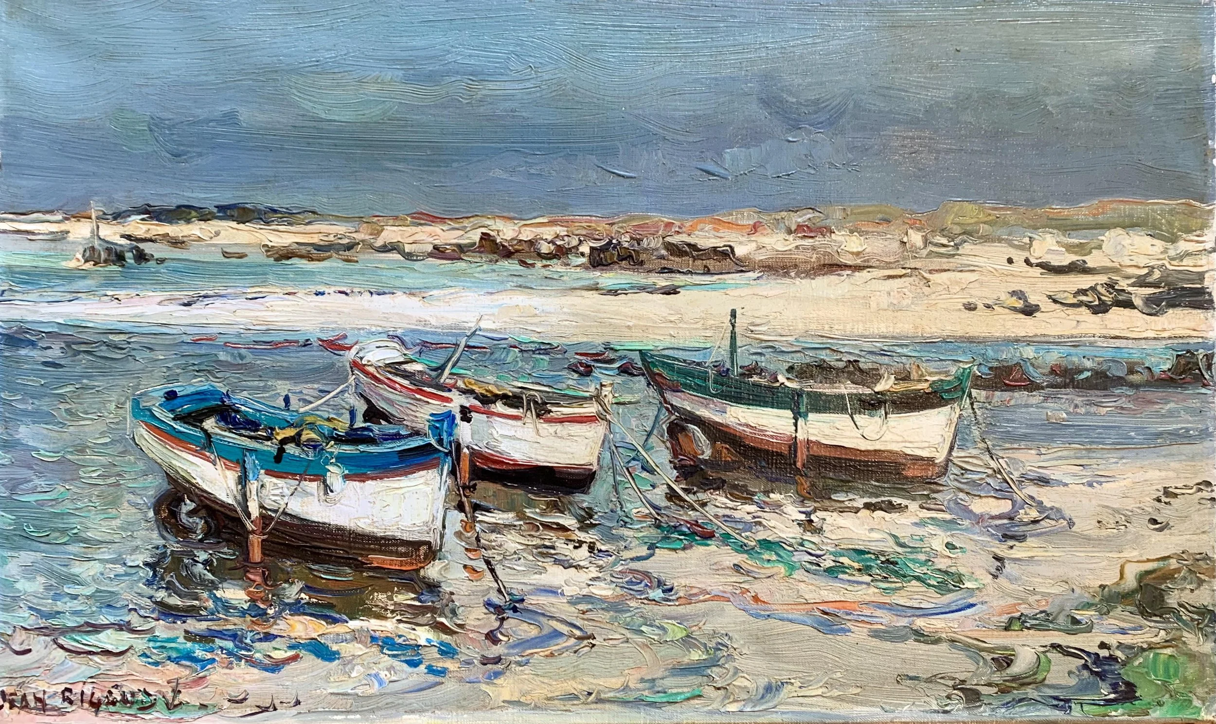  Lesconil, 1986 
Oil on canvas
13 x 21 ½ inches