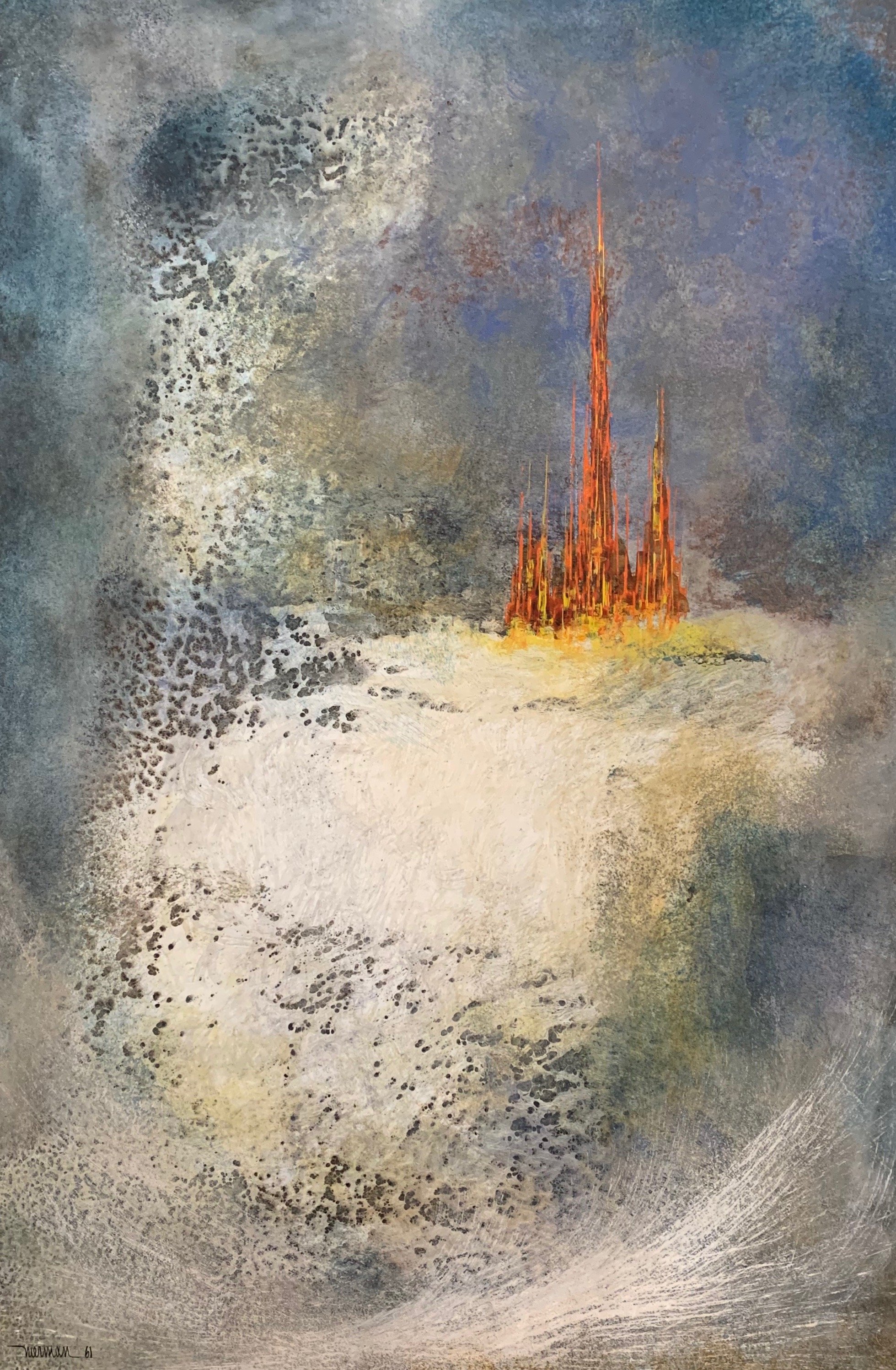  Underwater Plant, 1962 
Oil on masonite
23 ½ x 15 ¾ inches