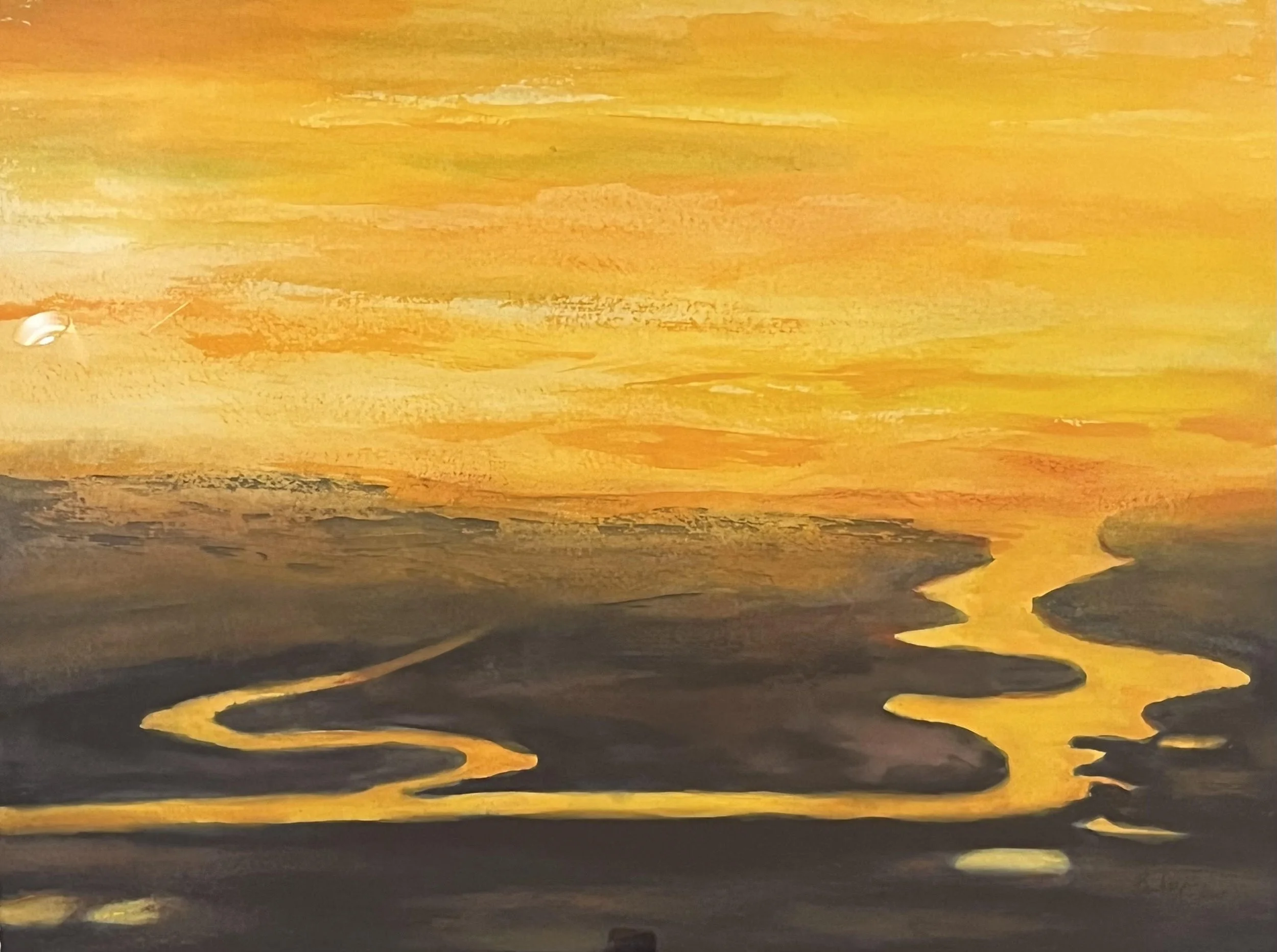  Ariel View of the Confluence   (Sold) 
Watercolor
30 x 39 inches