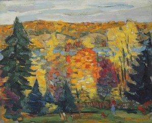  Delaware Valley in Autumn, 1948 
Oil on canvas
24 x 30 inches