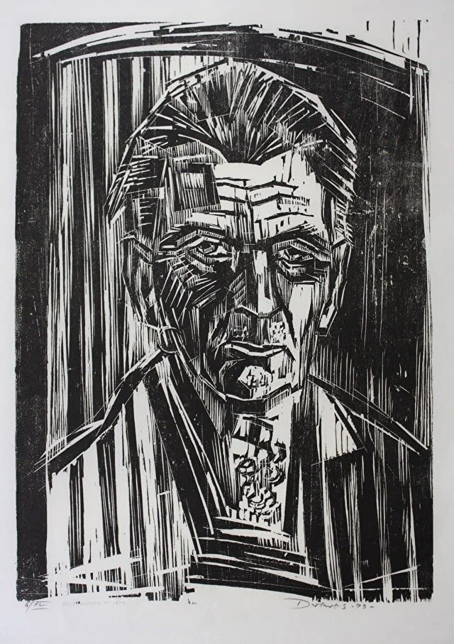  Self Portrait, 1973 
Woodcut
24 x 17 inches