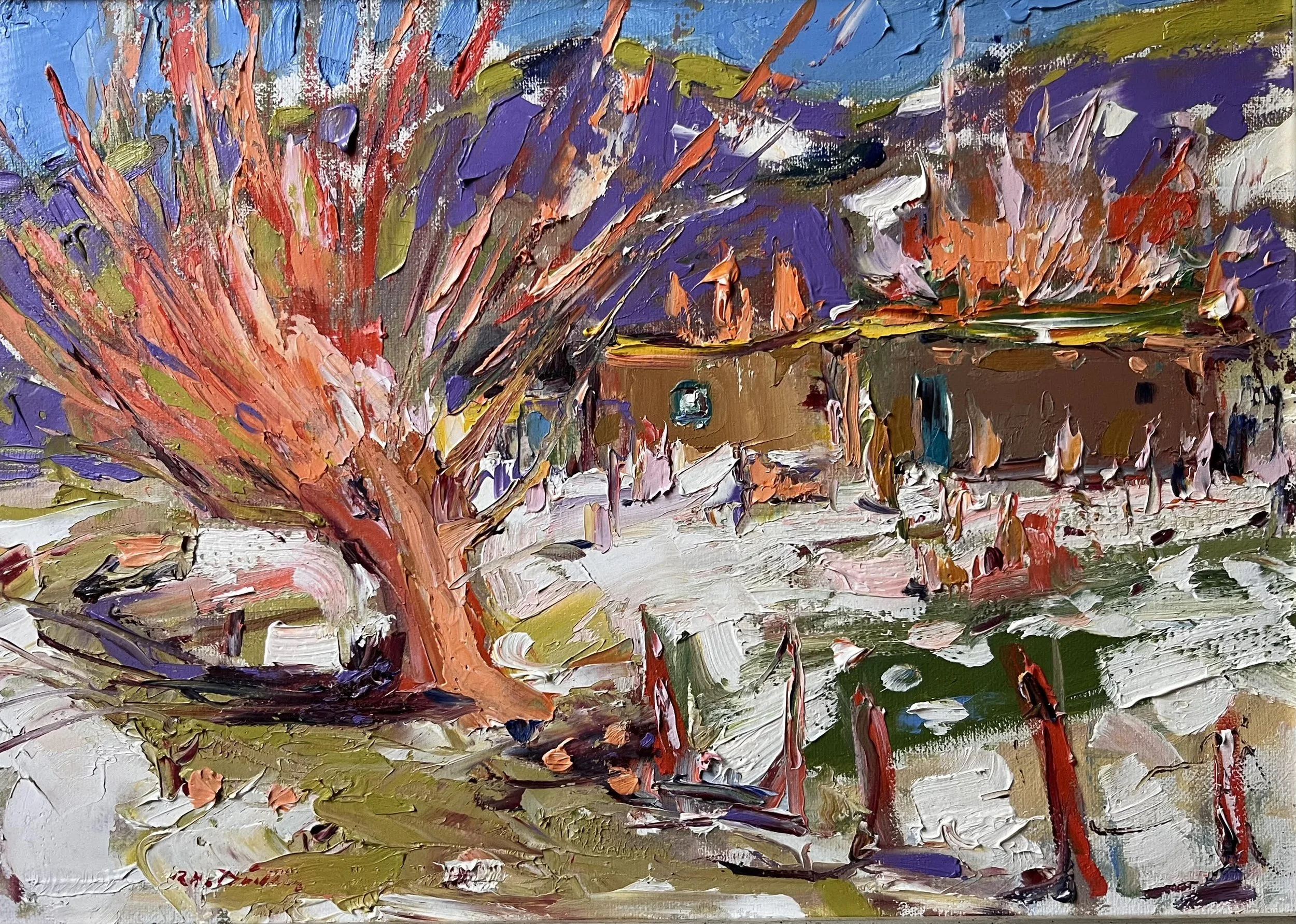  Angel Fire 
Oil on canvas
10 x 14 inches