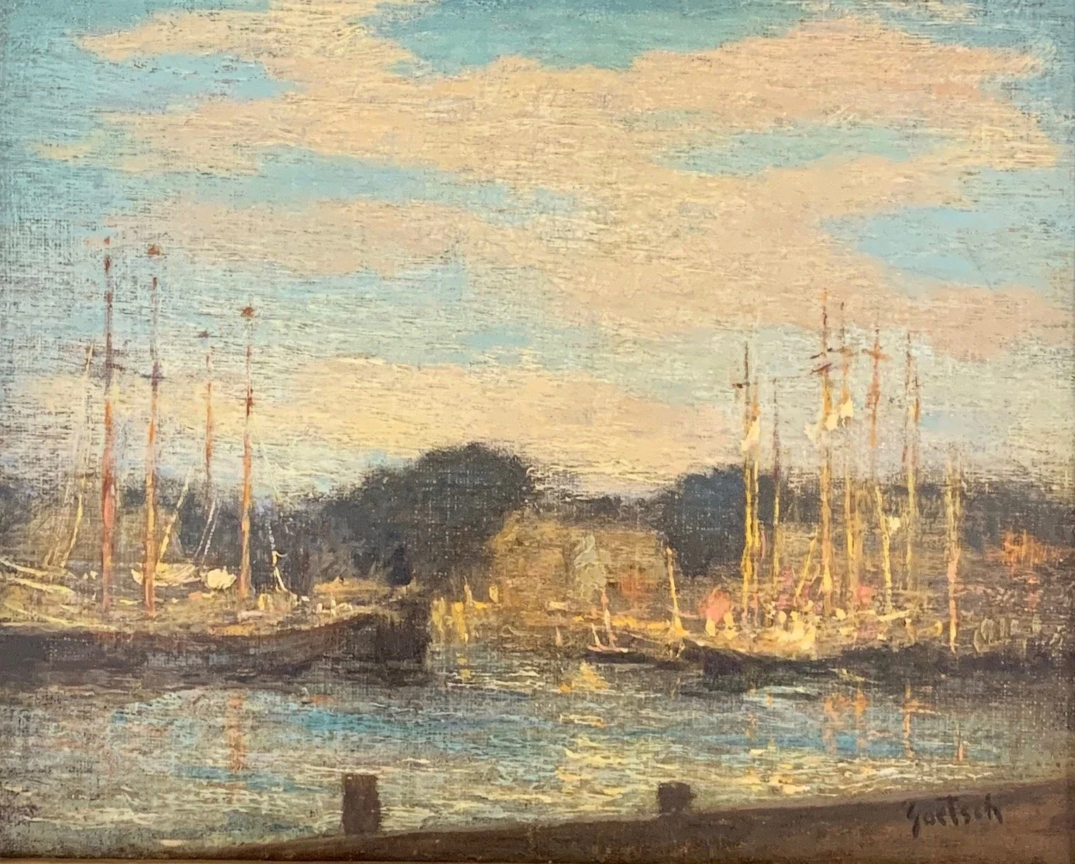  Gloucester Harbor 
Oil on panel
9 ½ x 11 ½ inches